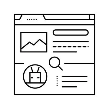 Crawling seo line icon vector illustration Stock Illustration
