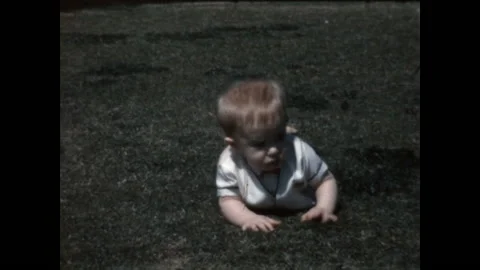Crawling in the Yard 1965 Stock Footage 211889584