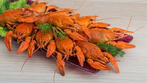 Crayfish to beer. Stock Photos