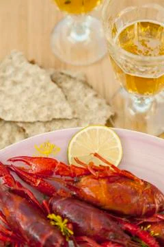 Crayfish dinner 스톡 사진