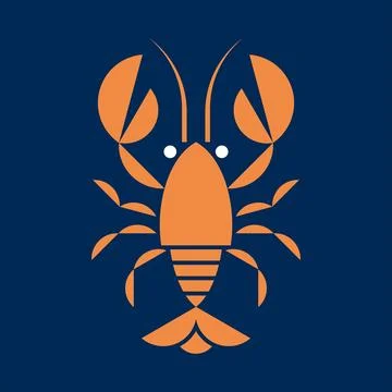 Crayfish logo Stock Illustration