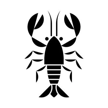 Crayfish logo Stock Illustration