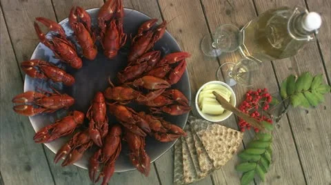 A crayfish party Stock Footage 11205872