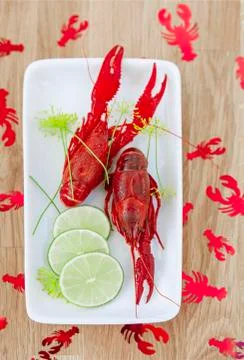 Crayfish party Stockfoto's