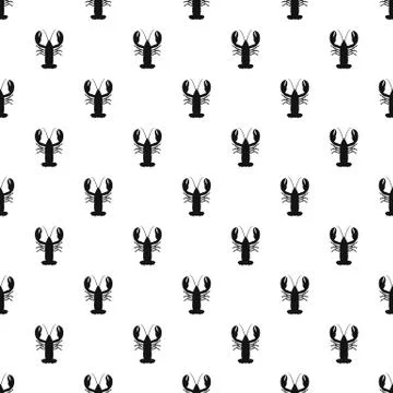 Crayfish pattern, simple style Stock Illustration