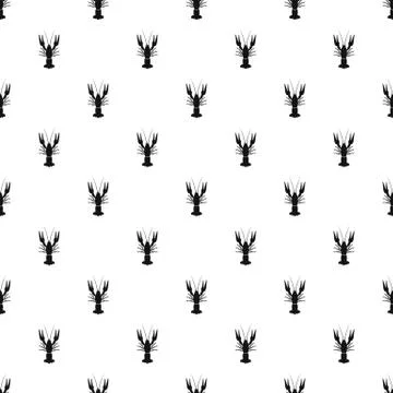Crayfish pattern, simple style Stock Illustration