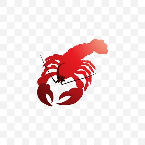 Crayfish vector illustration on blank background Stock Illustration