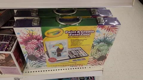 Crayola Paint and Create Easel Case Product Crafts Retailer Vídeo Stock 229408743