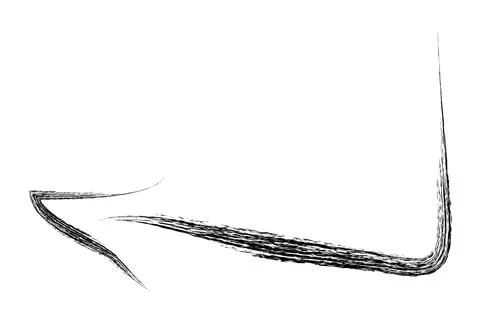 Crayon arrows, black simple hand draw doodle sketch Stock Illustration