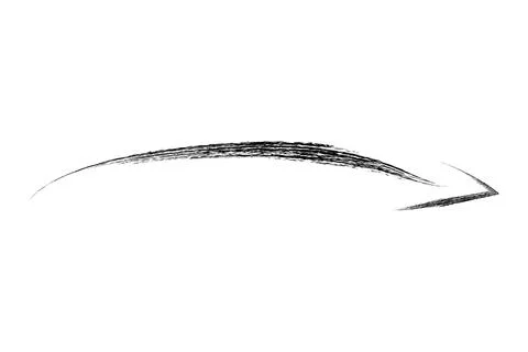 Crayon arrows, black simple hand draw doodle sketch Stock Illustration