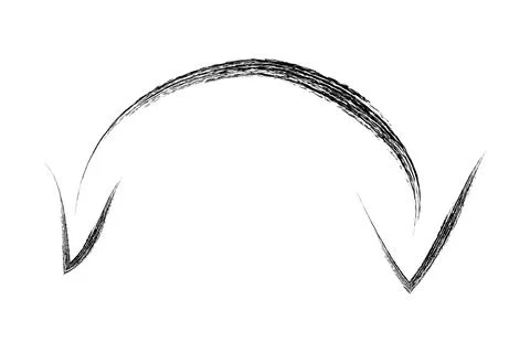 Crayon arrows, black simple hand draw doodle sketch Stock Illustration
