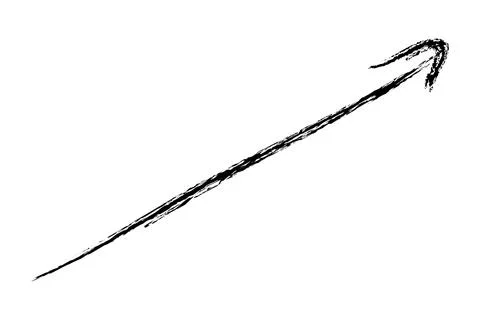 Crayon arrows, black simple hand draw doodle sketch Stock Illustration