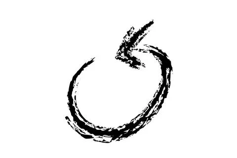 Crayon arrows, black simple hand draw doodle sketch Stock Illustration