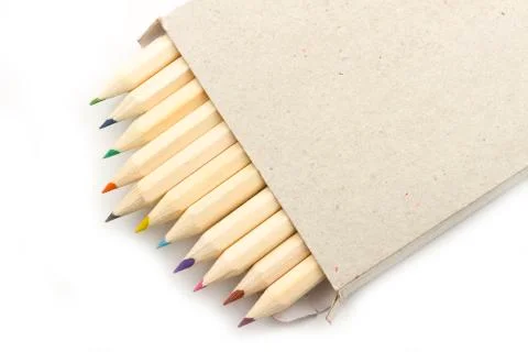 Crayon in box Stock Photos