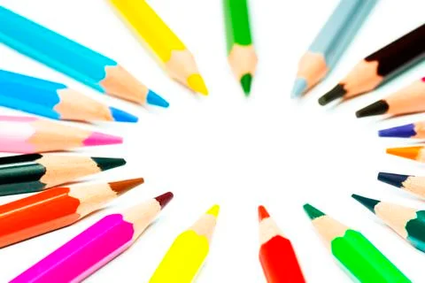 Crayon circle Stock Photos