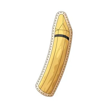 Crayon cutout illustration Stock Illustration
