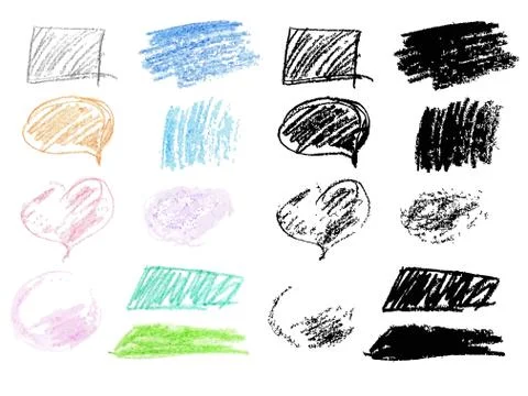 Crayon Doodles Stock Illustration