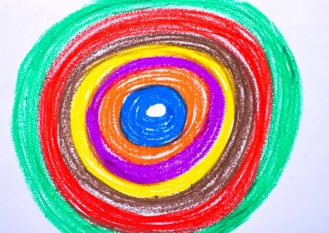 Crayon drawing of colorful background Stock Illustration