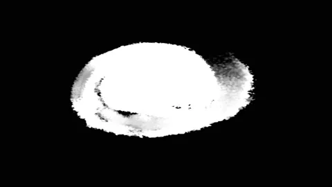 Crayon drawn circle transition mask. new screen appears in a circle. luma matte Stock Footage 229093227