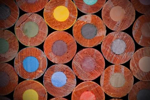 Crayon Ends Pattern Stock Photos