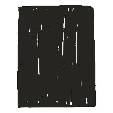 Crayon geometric rectangle vector shape black silhouette, figure chalk, pencil Stock Illustration