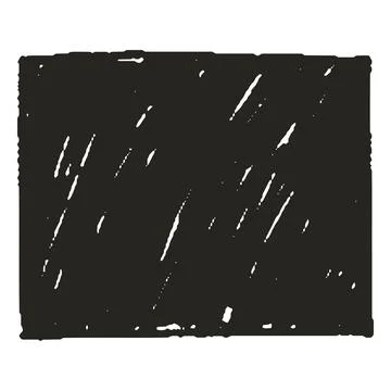 Crayon geometric rectangle vector shape black silhouette, scribble figure chalk 스톡 일러스트