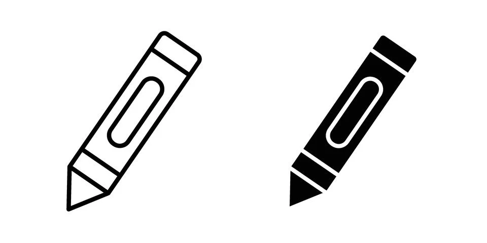 Crayon icon graphic element. web icon set イラスト素材
