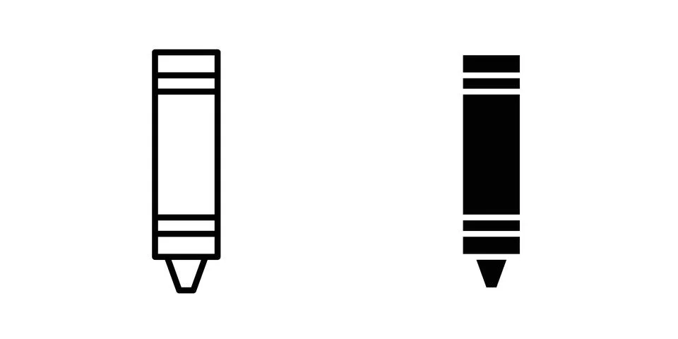 Crayon icon vector design illustrations Stock Illustration