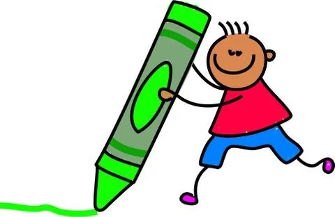 Crayon Kid Stock-Illustration