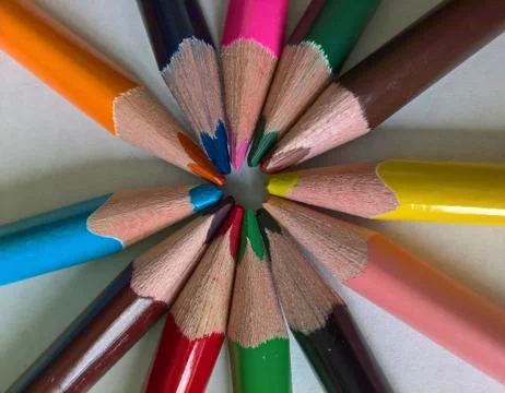 Crayon Radial Stock Photos