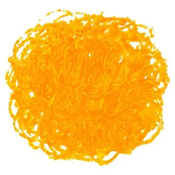 Crayon scribble texture stain isolated on white background Illustrazione stock