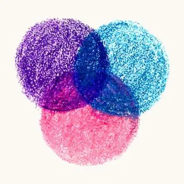Crayon scribble texture stain round shape isolated on white background 스톡 일러스트