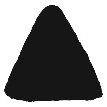 Crayon scribble textured triangle shape Illustrazione stock