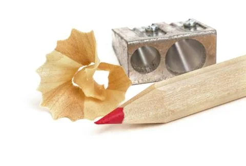 Crayon with sharpener Стоковые фото