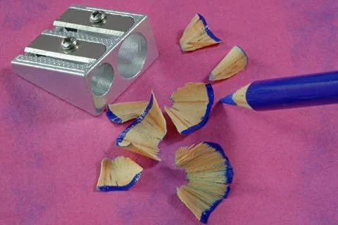 Crayon sharpening Stock Photos