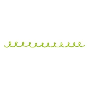 Crayon sketch hand painting, vector green spiral underlined, handwriting pencil イラスト素材