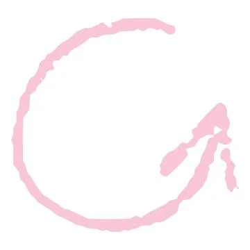 Crayon sketch round arrow shape lilac pastel color, scribble pointer mark, turn 스톡 일러스트