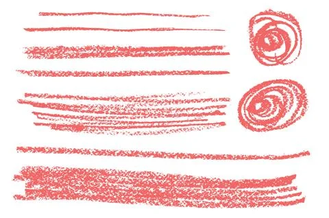 Crayon underline set. Pencil scribble lines pack. Vector hand drawn 스톡 일러스트
