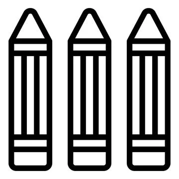 Crayon Vector Icon Design Illustration Illustrazione stock