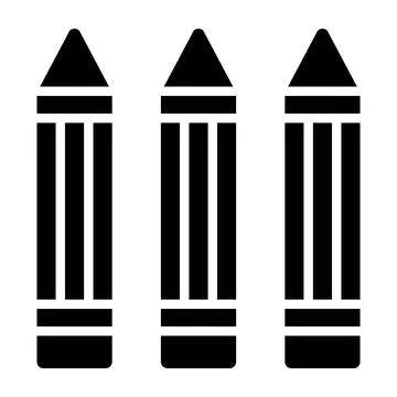 Crayon Vector Icon Design Illustration Stock Illustration