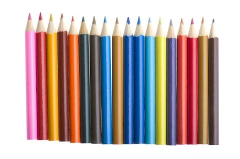 Crayon on white Stock Photos