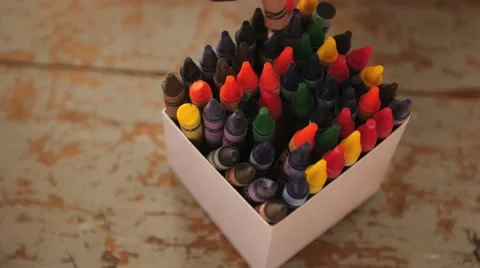 Crayons from above Stock-Footage 54708401