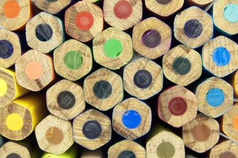 Crayons, back to school Stock Photos