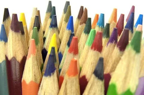 Crayons, back to school Stock Photos