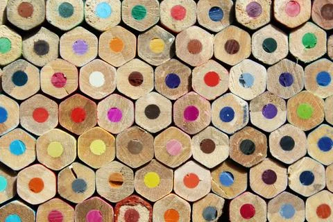 Crayons background Stock Photos