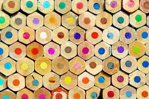 Crayons background Stock Photos