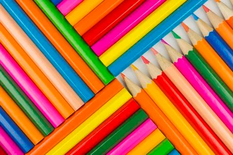 Crayons as background picture. Stock Photos