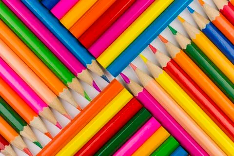 Crayons as background picture. Stock Photos
