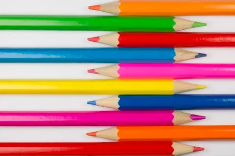 Crayons as background picture. Stock Photos