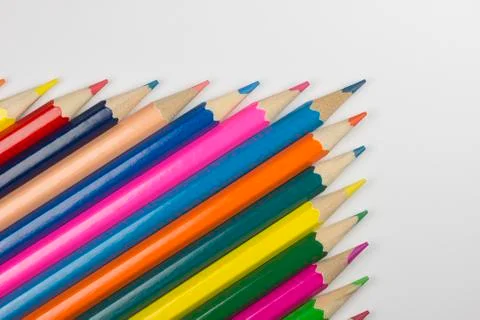 Crayons as background picture. Stock Photos
